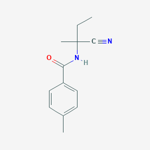 molecular formula C13H16N2O B7571788 N-(2-cyanobutan-2-yl)-4-methylbenzamide 