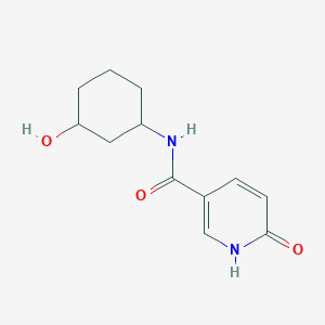 molecular formula C12H16N2O3 B7571803 N-(3-hydroxycyclohexyl)-6-oxo-1H-pyridine-3-carboxamide 