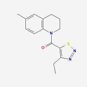 molecular formula C15H17N3OS B7571812 (4-ethylthiadiazol-5-yl)-(6-methyl-3,4-dihydro-2H-quinolin-1-yl)methanone 