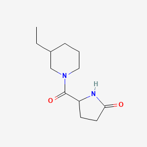 molecular formula C12H20N2O2 B7571868 5-(3-Ethylpiperidine-1-carbonyl)pyrrolidin-2-one 