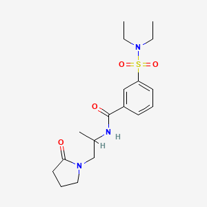 molecular formula C18H27N3O4S B7571885 3-(diethylsulfamoyl)-N-[1-(2-oxopyrrolidin-1-yl)propan-2-yl]benzamide 