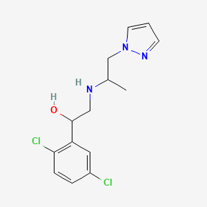 molecular formula C14H17Cl2N3O B7571892 1-(2,5-Dichlorophenyl)-2-(1-pyrazol-1-ylpropan-2-ylamino)ethanol 