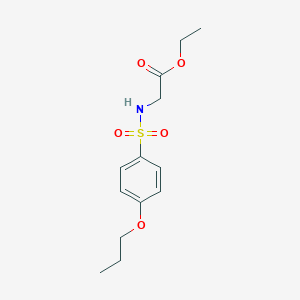 molecular formula C13H19NO5S B7571916 Ethyl 2-[(4-propoxyphenyl)sulfonylamino]acetate 