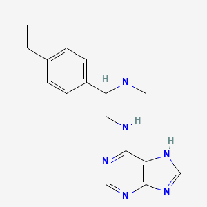 molecular formula C17H22N6 B7571925 1-(4-ethylphenyl)-N,N-dimethyl-N'-(7H-purin-6-yl)ethane-1,2-diamine 
