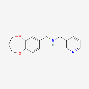 molecular formula C16H18N2O2 B7571950 1-(3,4-dihydro-2H-1,5-benzodioxepin-7-yl)-N-(pyridin-3-ylmethyl)methanamine 