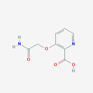 molecular formula C8H8N2O4 B7571956 3-(2-Amino-2-oxoethoxy)pyridine-2-carboxylic acid 