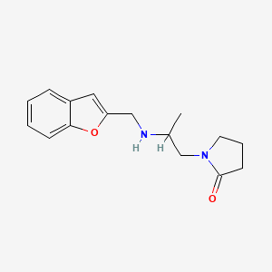 molecular formula C16H20N2O2 B7571962 1-[2-(1-Benzofuran-2-ylmethylamino)propyl]pyrrolidin-2-one 