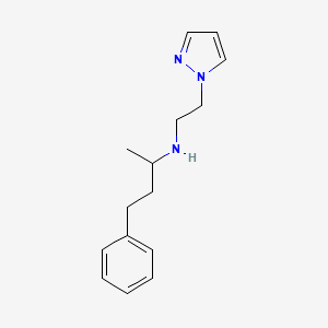 molecular formula C15H21N3 B7572003 n-(2-(1h-Pyrazol-1-yl)ethyl)-4-phenylbutan-2-amine 