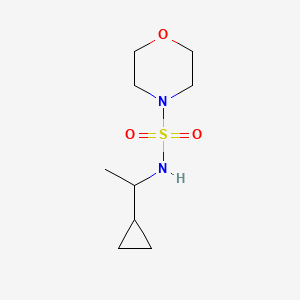 molecular formula C9H18N2O3S B7572044 N-(1-cyclopropylethyl)morpholine-4-sulfonamide 