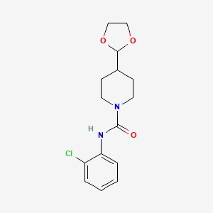 molecular formula C15H19ClN2O3 B7572092 N-(2-chlorophenyl)-4-(1,3-dioxolan-2-yl)piperidine-1-carboxamide 