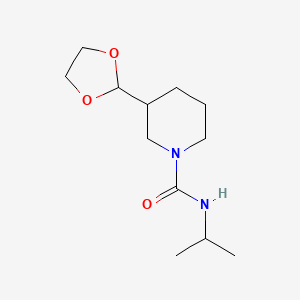 molecular formula C12H22N2O3 B7572122 3-(1,3-dioxolan-2-yl)-N-propan-2-ylpiperidine-1-carboxamide 