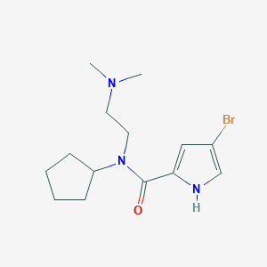 molecular formula C14H22BrN3O B7572150 4-bromo-N-cyclopentyl-N-[2-(dimethylamino)ethyl]-1H-pyrrole-2-carboxamide 