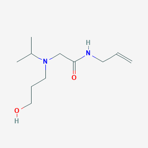 molecular formula C11H22N2O2 B7572164 2-[3-hydroxypropyl(propan-2-yl)amino]-N-prop-2-enylacetamide 