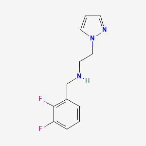 molecular formula C12H13F2N3 B7572180 n-(2,3-Difluorobenzyl)-2-(1h-pyrazol-1-yl)ethan-1-amine 