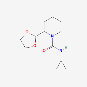 molecular formula C12H20N2O3 B7572185 N-cyclopropyl-2-(1,3-dioxolan-2-yl)piperidine-1-carboxamide 