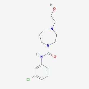 molecular formula C14H20ClN3O2 B7572189 N-(3-chlorophenyl)-4-(2-hydroxyethyl)-1,4-diazepane-1-carboxamide 