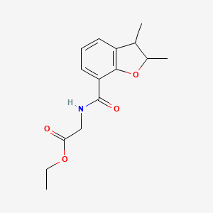 molecular formula C15H19NO4 B7572218 Ethyl 2-[(2,3-dimethyl-2,3-dihydro-1-benzofuran-7-carbonyl)amino]acetate 