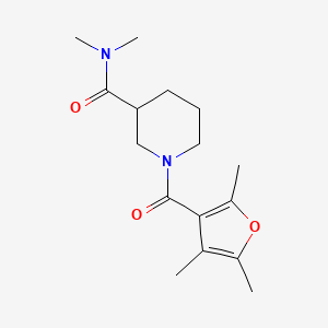 molecular formula C16H24N2O3 B7572263 N,N-dimethyl-1-(2,4,5-trimethylfuran-3-carbonyl)piperidine-3-carboxamide 