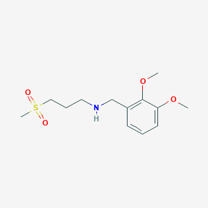 molecular formula C13H21NO4S B7572281 N-[(2,3-dimethoxyphenyl)methyl]-3-methylsulfonylpropan-1-amine 
