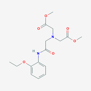 molecular formula C16H22N2O6 B7572297 Methyl 2-[[2-(2-ethoxyanilino)-2-oxoethyl]-(2-methoxy-2-oxoethyl)amino]acetate 