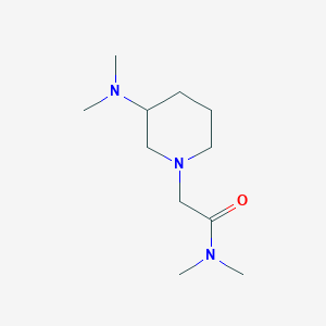 molecular formula C11H23N3O B7572322 2-[3-(dimethylamino)piperidin-1-yl]-N,N-dimethylacetamide 