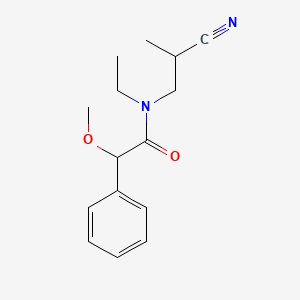molecular formula C15H20N2O2 B7572346 N-(2-cyanopropyl)-N-ethyl-2-methoxy-2-phenylacetamide 
