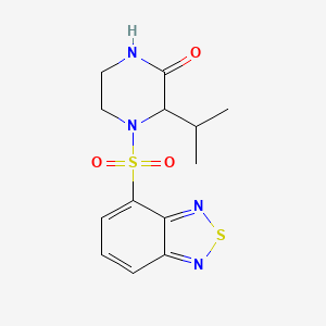 molecular formula C13H16N4O3S2 B7572360 4-(2,1,3-Benzothiadiazol-4-ylsulfonyl)-3-propan-2-ylpiperazin-2-one 