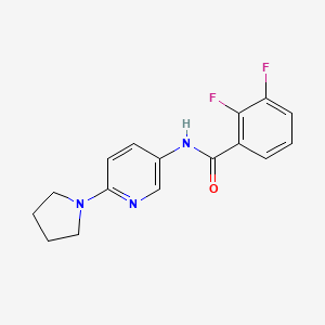 molecular formula C16H15F2N3O B7572436 2,3-difluoro-N-(6-pyrrolidin-1-ylpyridin-3-yl)benzamide 