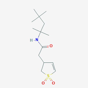 molecular formula C14H25NO3S B7572478 2-(1,1-dioxo-2,3-dihydrothiophen-3-yl)-N-(2,4,4-trimethylpentan-2-yl)acetamide 
