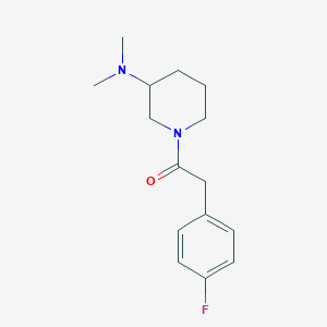 molecular formula C15H21FN2O B7572488 1-[3-(Dimethylamino)piperidin-1-yl]-2-(4-fluorophenyl)ethanone 