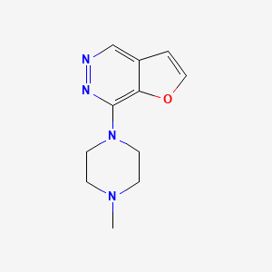 molecular formula C11H14N4O B7572504 7-(4-Methylpiperazin-1-yl)furo[2,3-d]pyridazine 