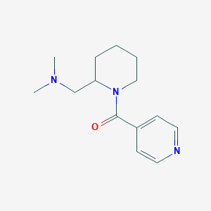 molecular formula C14H21N3O B7572557 [2-[(Dimethylamino)methyl]piperidin-1-yl]-pyridin-4-ylmethanone 