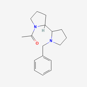 molecular formula C17H24N2O B7572586 1-[2-(1-Benzylpyrrolidin-2-yl)pyrrolidin-1-yl]ethanone 