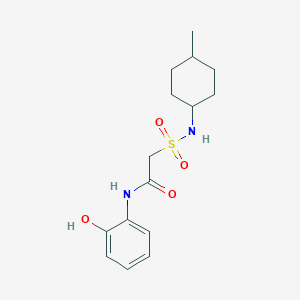 molecular formula C15H22N2O4S B7572591 N-(2-hydroxyphenyl)-2-[(4-methylcyclohexyl)sulfamoyl]acetamide 