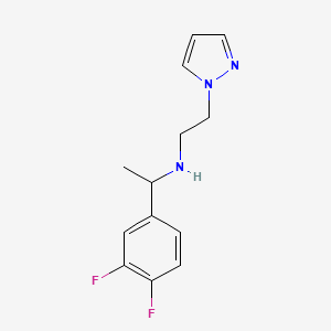 molecular formula C13H15F2N3 B7572601 n-(2-(1h-Pyrazol-1-yl)ethyl)-1-(3,4-difluorophenyl)ethan-1-amine 