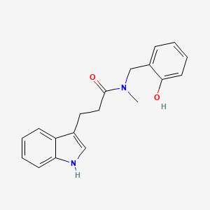 molecular formula C19H20N2O2 B7572700 N-[(2-hydroxyphenyl)methyl]-3-(1H-indol-3-yl)-N-methylpropanamide 