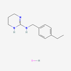 molecular formula C13H20IN3 B7572702 N-[(4-ethylphenyl)methyl]-1,4,5,6-tetrahydropyrimidin-2-amine;hydroiodide 