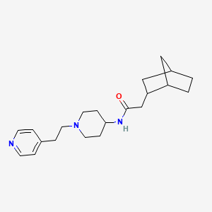 molecular formula C21H31N3O B7572714 2-(2-bicyclo[2.2.1]heptanyl)-N-[1-(2-pyridin-4-ylethyl)piperidin-4-yl]acetamide 
