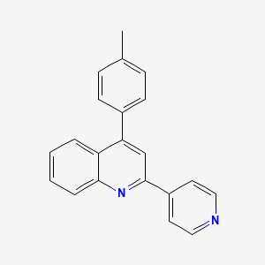 molecular formula C21H16N2 B7572749 4-(4-Methylphenyl)-2-pyridin-4-ylquinoline 
