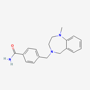 molecular formula C18H21N3O B7572790 4-[(1-methyl-3,5-dihydro-2H-1,4-benzodiazepin-4-yl)methyl]benzamide 