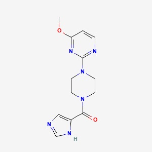 molecular formula C13H16N6O2 B7572799 1H-imidazol-5-yl-[4-(4-methoxypyrimidin-2-yl)piperazin-1-yl]methanone 