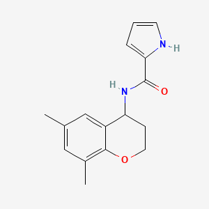 molecular formula C16H18N2O2 B7572841 N-(6,8-dimethyl-3,4-dihydro-2H-chromen-4-yl)-1H-pyrrole-2-carboxamide 