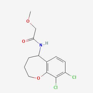 molecular formula C13H15Cl2NO3 B7572845 N-(8,9-dichloro-2,3,4,5-tetrahydro-1-benzoxepin-5-yl)-2-methoxyacetamide 
