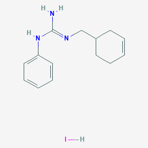 molecular formula C14H20IN3 B7572870 2-(Cyclohex-3-en-1-ylmethyl)-1-phenylguanidine;hydroiodide 