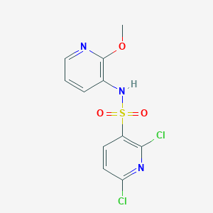 molecular formula C11H9Cl2N3O3S B7572888 2,6-dichloro-N-(2-methoxypyridin-3-yl)pyridine-3-sulfonamide 