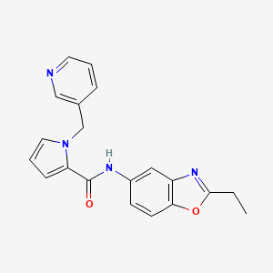molecular formula C20H18N4O2 B7572904 N-(2-ethyl-1,3-benzoxazol-5-yl)-1-(pyridin-3-ylmethyl)pyrrole-2-carboxamide 