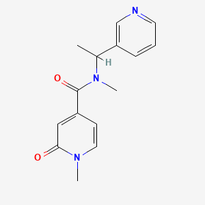 molecular formula C15H17N3O2 B7572918 N,1-dimethyl-2-oxo-N-(1-pyridin-3-ylethyl)pyridine-4-carboxamide 