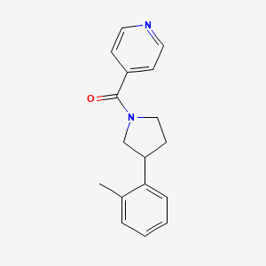 molecular formula C17H18N2O B7572919 [3-(2-Methylphenyl)pyrrolidin-1-yl]-pyridin-4-ylmethanone 