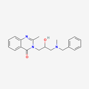 molecular formula C20H23N3O2 B7572921 3-[3-[Benzyl(methyl)amino]-2-hydroxypropyl]-2-methylquinazolin-4-one 