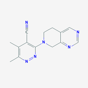 molecular formula C14H14N6 B7572941 3-(6,8-dihydro-5H-pyrido[3,4-d]pyrimidin-7-yl)-5,6-dimethylpyridazine-4-carbonitrile 